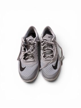 Nike Grey Athletic Sneakers with Black Swoosh